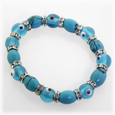 Turquoise Blue Evil Eye Bracelet