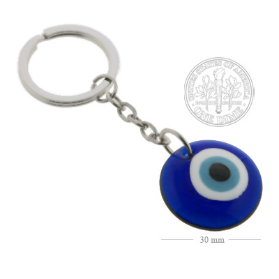 Glass Evil Eye Key Holder