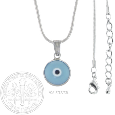 Silver Evil Eye Necklace